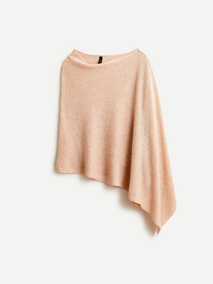 Wool-cashmere Poncho