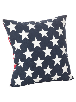 20"x20" Blue Star Design Throw Pillow Navy - Saro Lifestyle