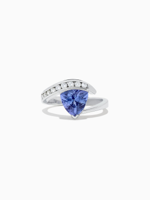 Effy Tanzanite Royale 14k White Gold Tanzanite And Diamond Ring, 1.88 Tcw