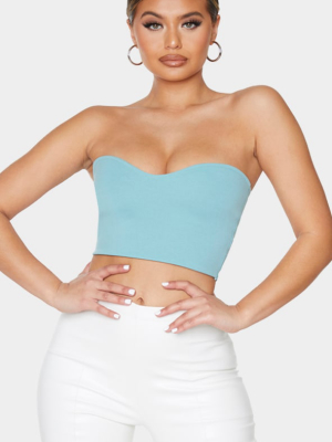 Mint Sweetheart Scuba Crop Top