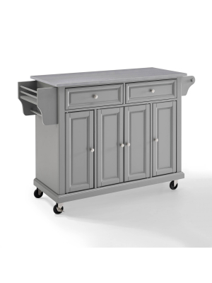 Stainless Steel Top Kitchen Cart/island Vintage Gray - Crosley