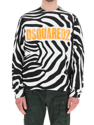 Dsquared2 Zebra Print Sweatshirt