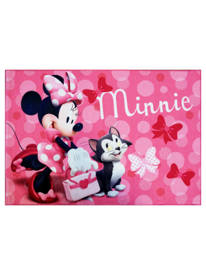 5'x7' Disney Minnie Mouse Pink Rug