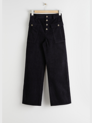 Organic Cotton Corduroy Workwear Trousers