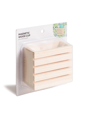 U-brands Small Magnetic Wood Locker Cup