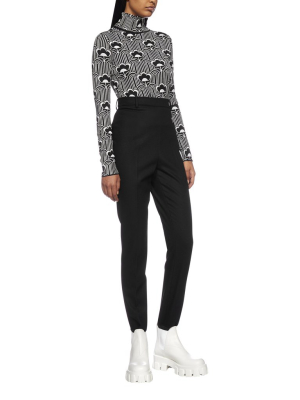 Prada Turtleneck Knit Long-sleeve Top