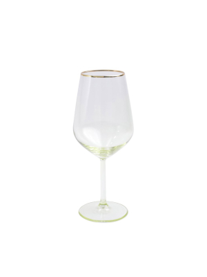 Vietri Rainbow Yellow Wine Glass