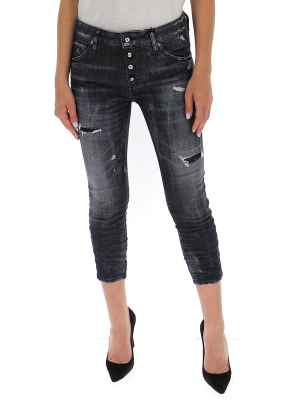 Dsquared2 Cool Girl Distressed Cropped Jeans