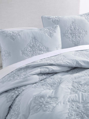 Amira Soft Blue Quilted Pillow Sham