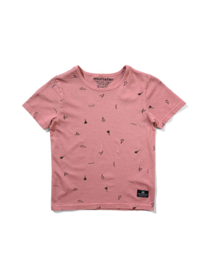 Munsterkids Ashcon Tee - Washed Dusty Pink