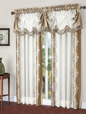 Goodgram Danbury Embroidered Window Curtain & Valance Treatments