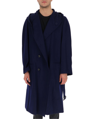 Yohji Yamamoto Hooded Trench Coat