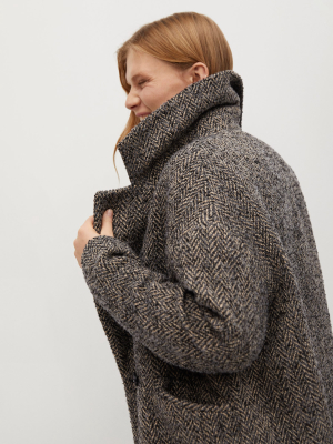 Textured Wrap Coat