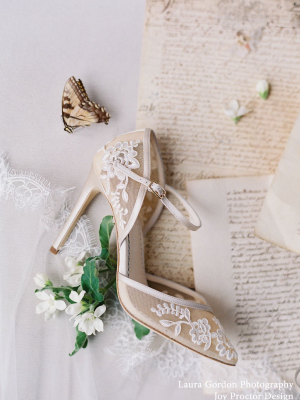 Nude Lace Heels D'orsay Wedding Shoes