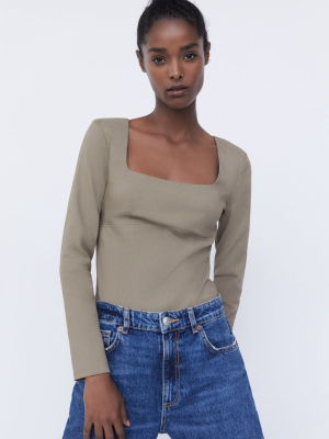 Square Neck Bodysuit