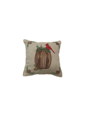 Embroidered Adirondack Basket Balsam Pillow