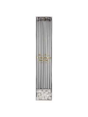 Silver Long Candles