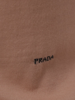 Prada Crewneck Short-sleeve Knit Top