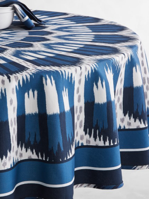 Schumacher Ikat Round Tablecloth