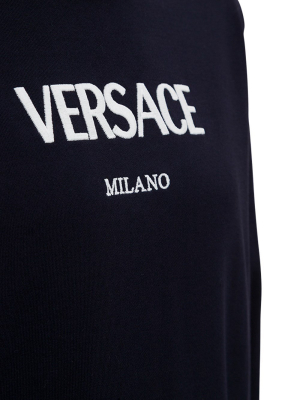 Versace Logo Embroidered Sweatshirt