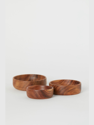 3-pack Wooden Bowls