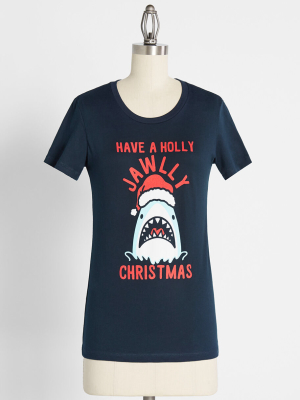 Holly Jaw-lly Graphic Tee