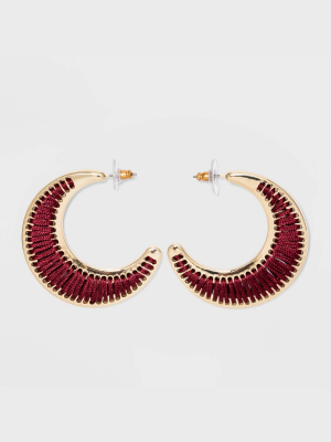 Sugarfix By Baublebar Threaded Crescent Moon Earrings