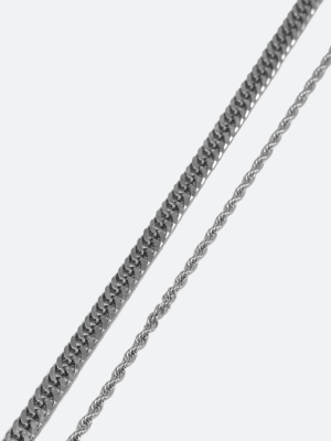 A1 Double Chain - Silver