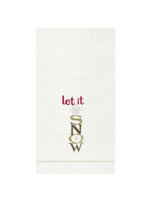 C&f Home Let It Snow Hemstitch Guest Towel