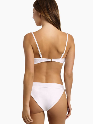 Vivian Tie Side Bikini Bottom - Purity White