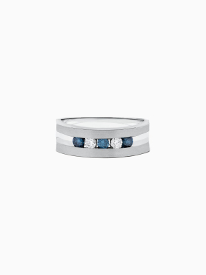 Effy Men's Men's Blue And White Diamond Ring, .49 Tcw