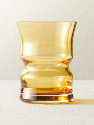 Antoinette Vintage Amber Double Old-fashioned Glass