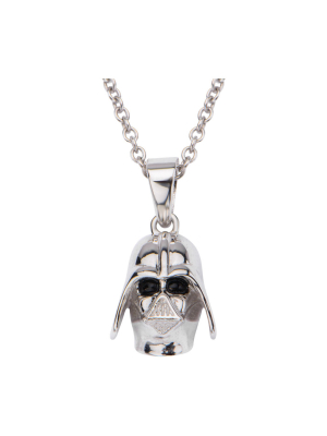 Women's 'star Wars' Darth Vader 925 Sterling Silver Pendant With Chain (18")