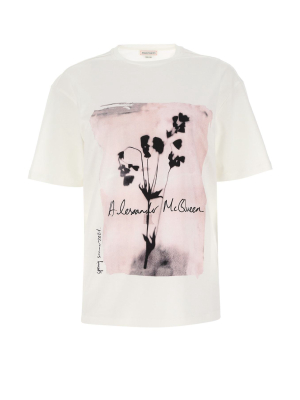 Alexander Mcqueen Floral Print T-shirt