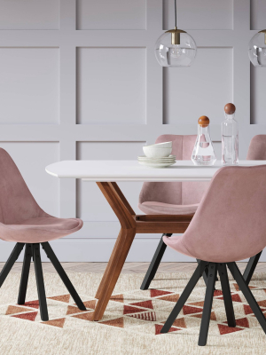 Set Of 2 Russel Velvet Dining Chair Blush - Project 62™