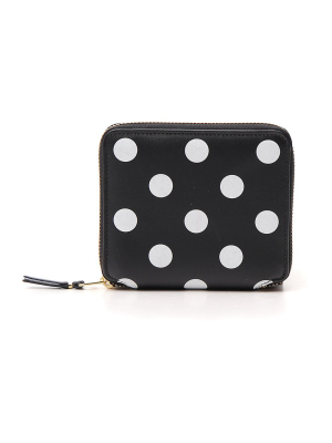 Comme Des Garçons Wallet Polka-dot Zip-around Wallet