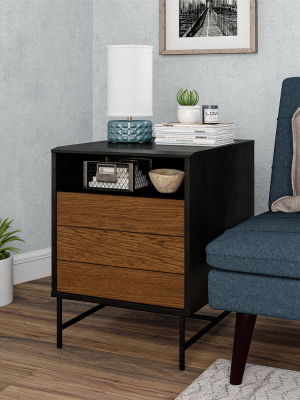 Tyner End Table Black Oak - Room & Joy