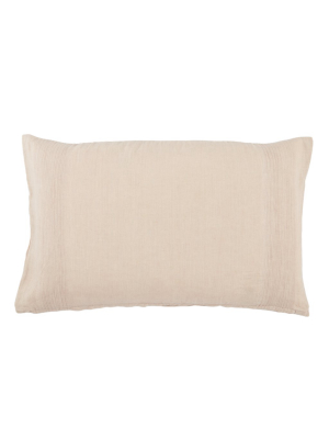 Jaipur Living Rosario Solid Blush Poly Lumbar Pillow