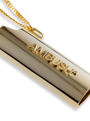 Ambush Logo Lighter Case Necklace L - Gold/gold