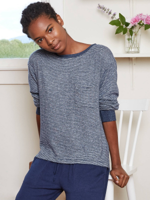 Women's Striped Perfectly Cozy Lounge Sweatshirt - Stars Above™