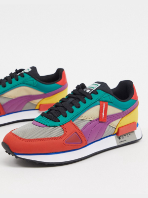 Puma X The Hundreds Future Rider Sneakers In Multicolor