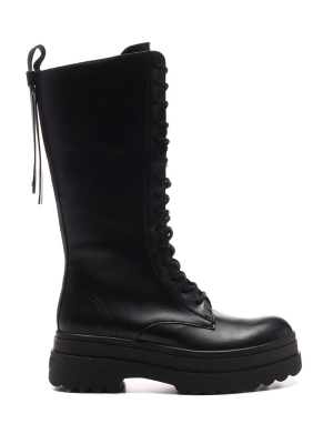 Redvalentino Mid Calf High Combat Boots