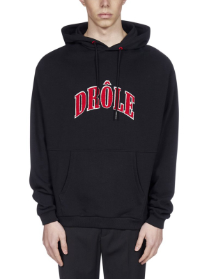 Drôle De Monsieur Logo Embroidered Hoodie