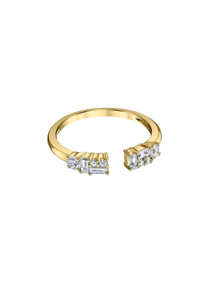 Mixed Diamond Band - Yellow Gold