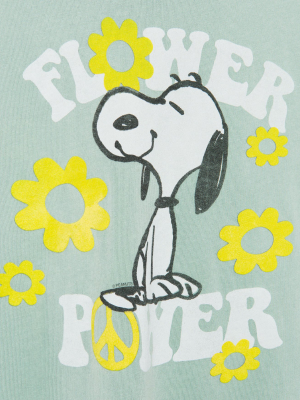 Women's Snoopy Flower Power Vintage Tee