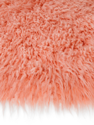 3' Faux Fur Rug Round Pink - Pillowfort™