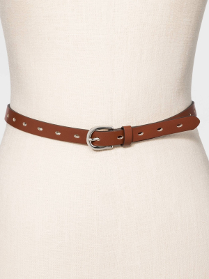 Women's Plus Size 2pk Snake Print Belt - Ava & Viv™ Brown