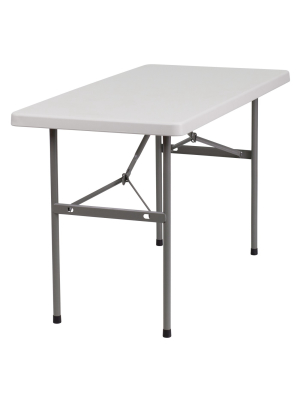 Flash Furniture 4-foot Granite White Plastic Folding Table