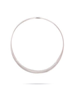 Marco Bicego® Masai Collection 18k White Gold And Diamond Three Strand Necklace