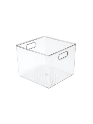 Mdesign Plastic Bathroom Storage Bin Tote With Handles